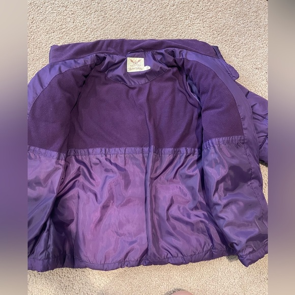 FADED GLORY Fleece Purple Puffer Winter Jacket - Picture 3 of 10